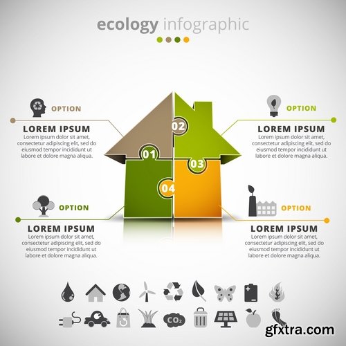 Collection of vector image conceptual business infographics #4-25 Eps