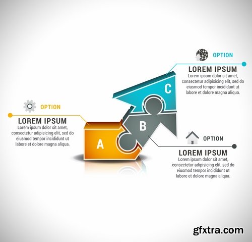 Collection of vector image conceptual business infographics #4-25 Eps