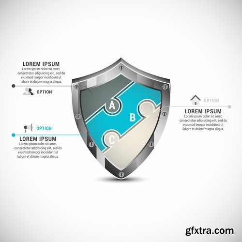 Collection of vector image conceptual business infographics #4-25 Eps