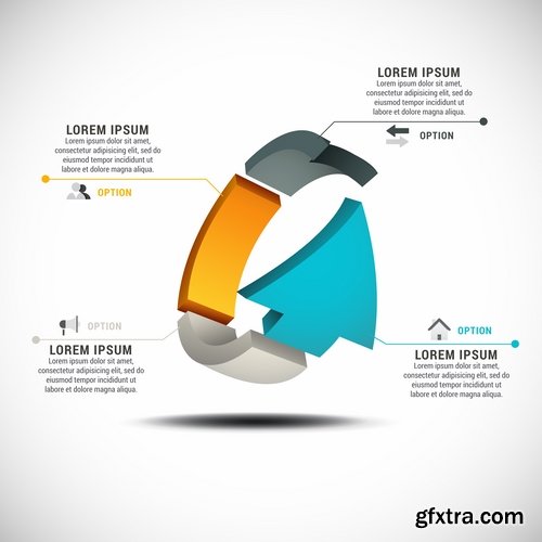 Collection of vector image conceptual business infographics #4-25 Eps