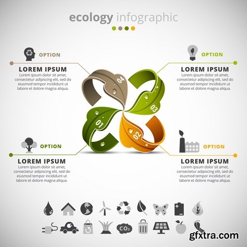 Collection of vector image conceptual business infographics #4-25 Eps