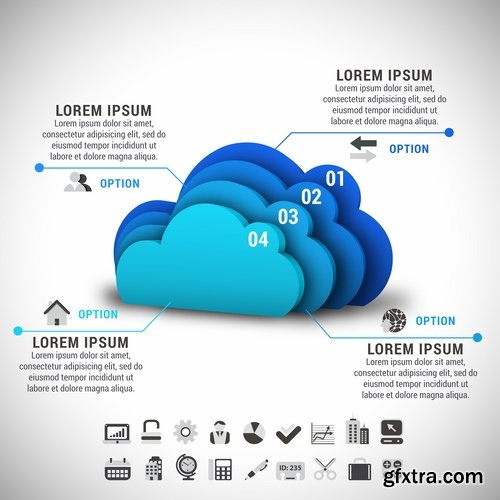 Collection of vector image conceptual business infographics #4-25 Eps