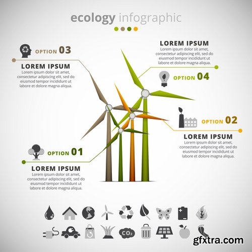 Collection of vector image conceptual business infographics #4-25 Eps