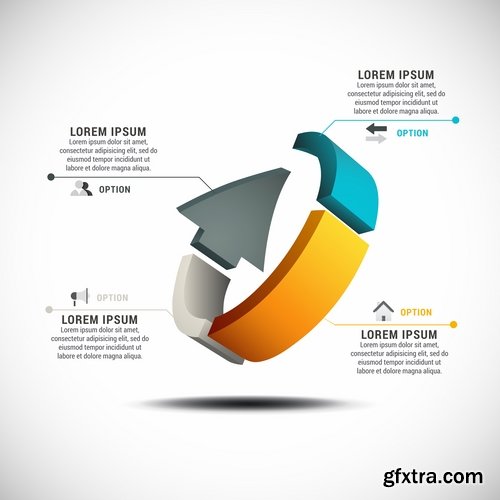 Collection of vector image conceptual business infographics #4-25 Eps