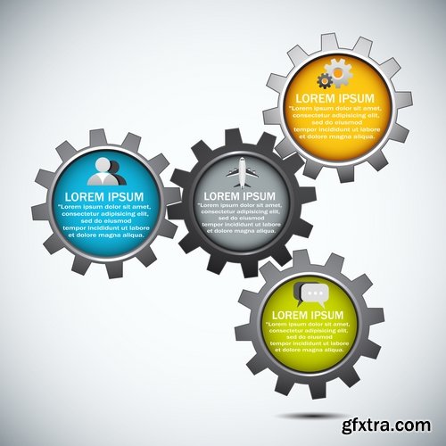 Collection of vector image conceptual business infographics #4-25 Eps