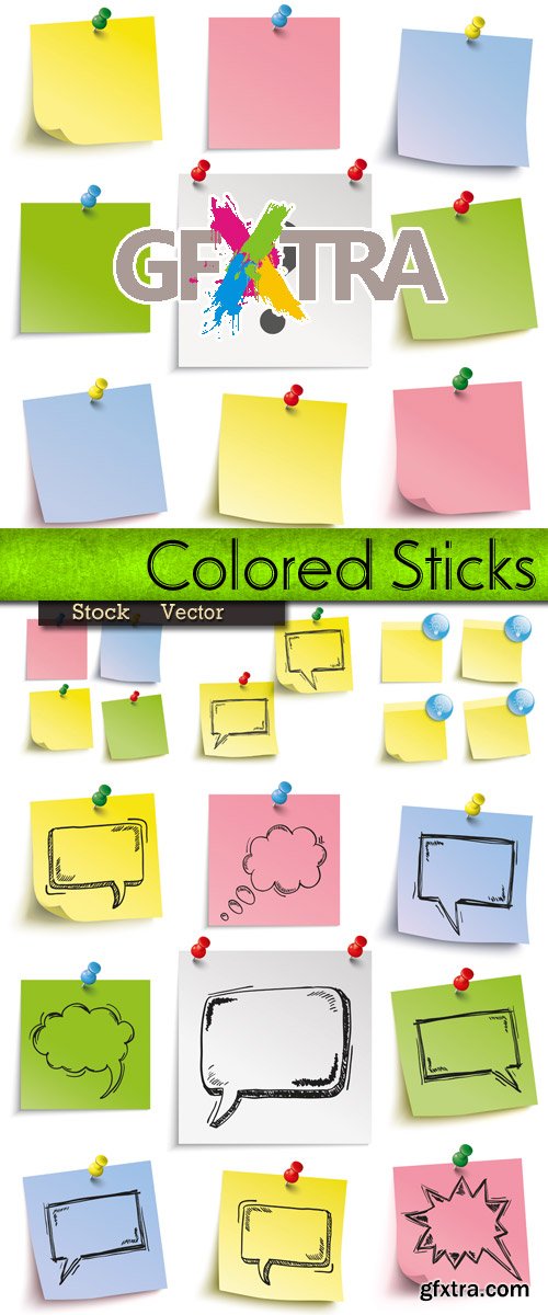 Color stickers on buttons in Vector