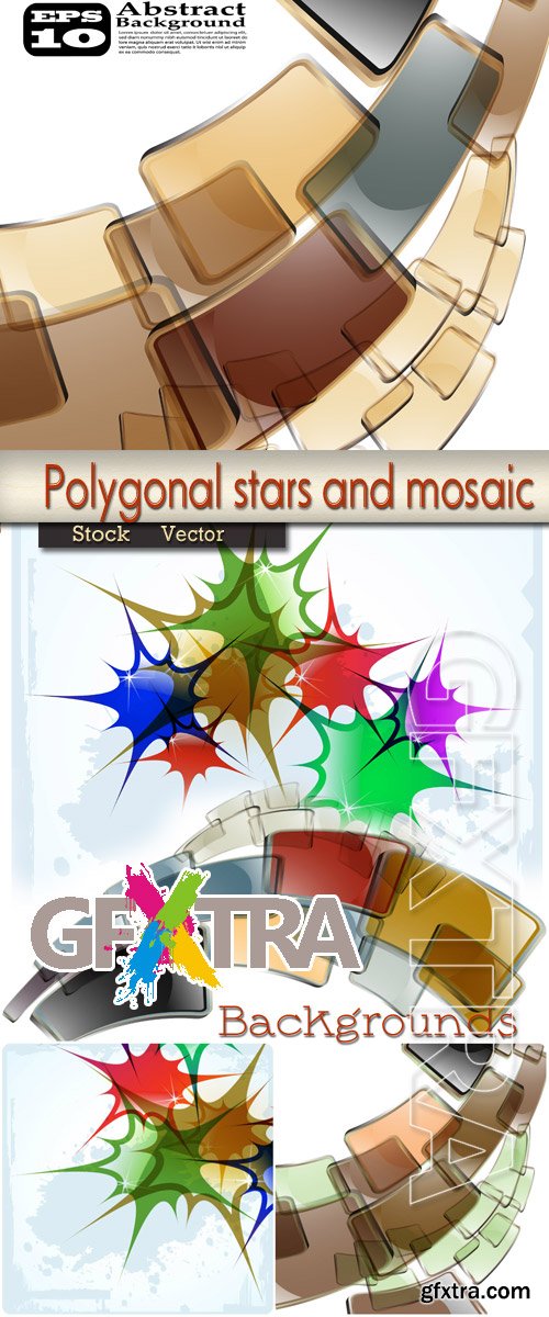 Polygonal stars and mosaic in Vector