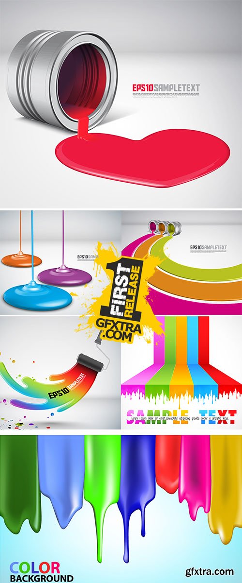 Stock - Vector Paint Dripping