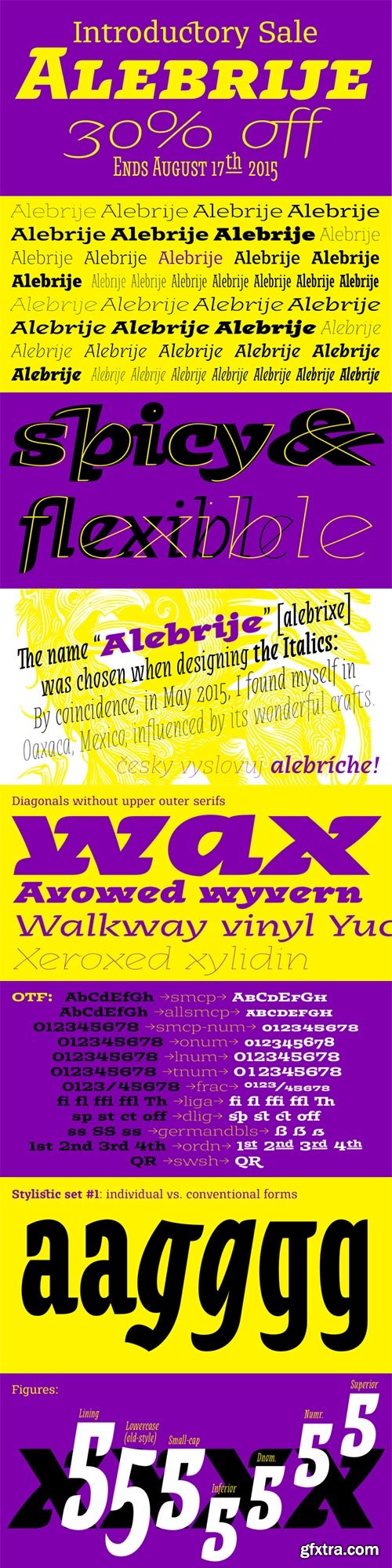 Alebrije - Diagonals Without Upper Outer Serifs 42xOTF $332