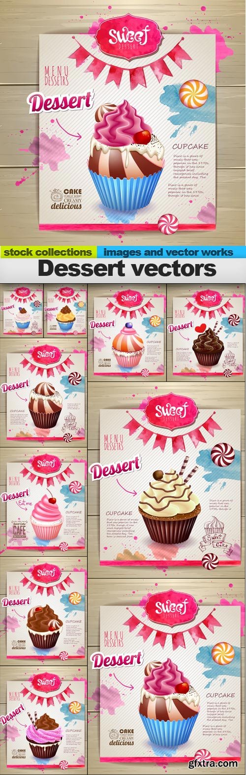 Dessert vectors, 10 x EPS