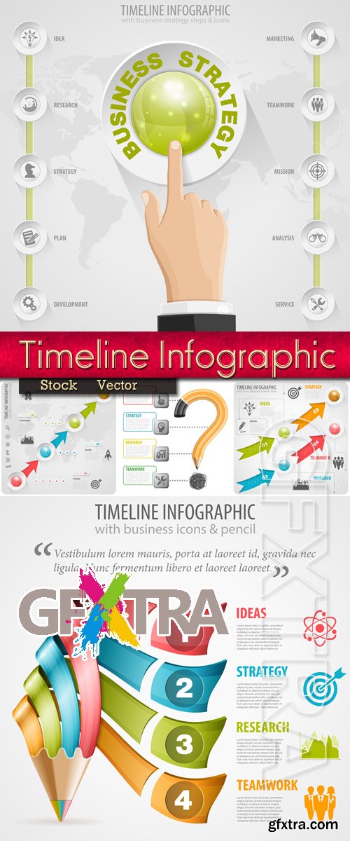 Strategy in business - Infographics in Vector