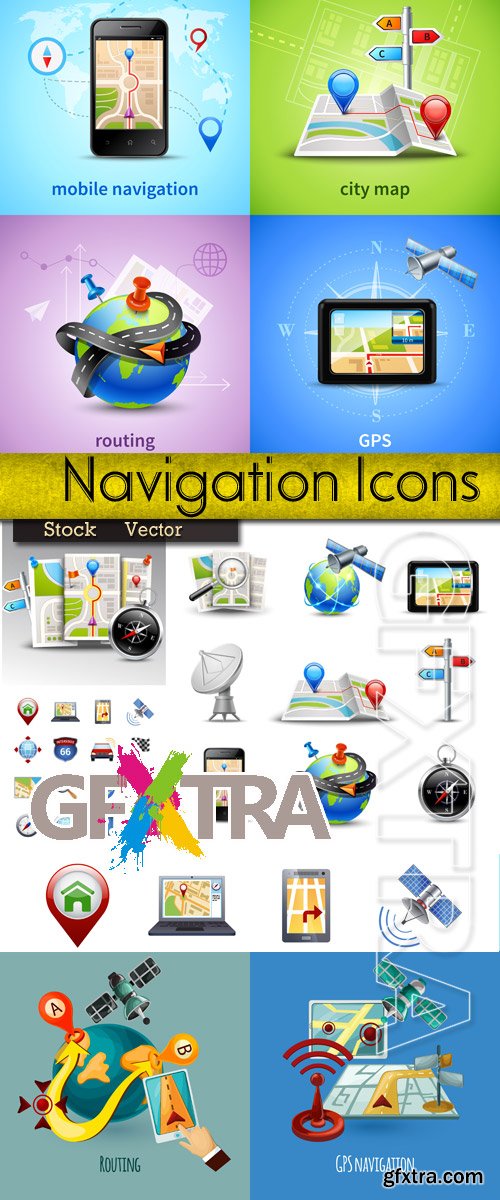 GPS - Navigation of an icon in Vector