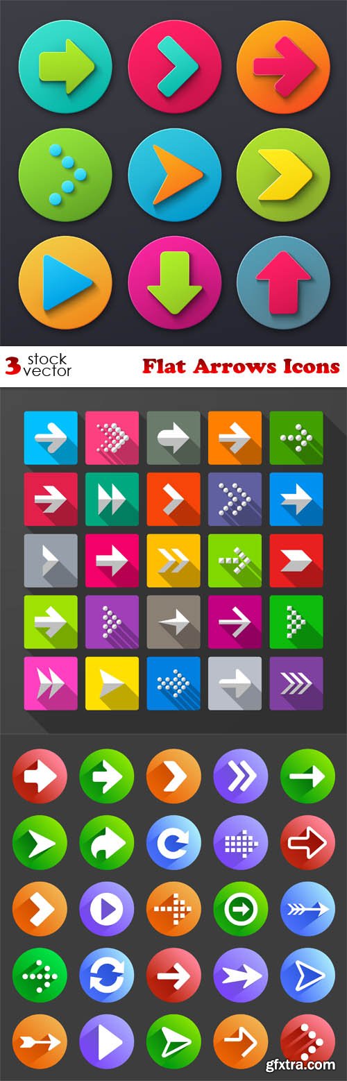 Vectors - Flat Arrows Icons