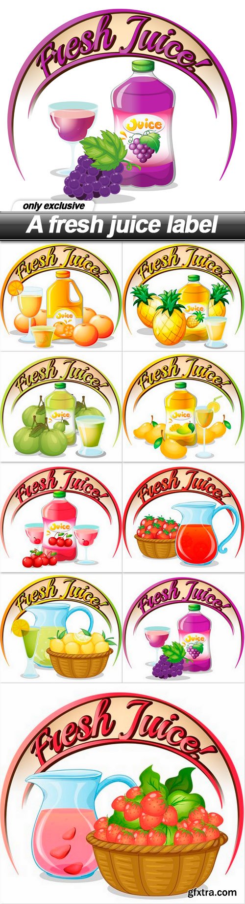 A fresh juice label - 9 EPS