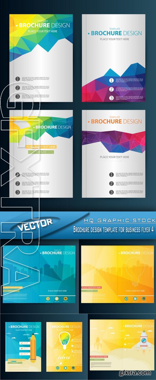 Stock Vector - Brochure design template for business flyer 4