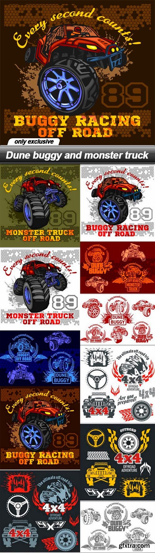 Dune buggy and monster truck - 11 EPS