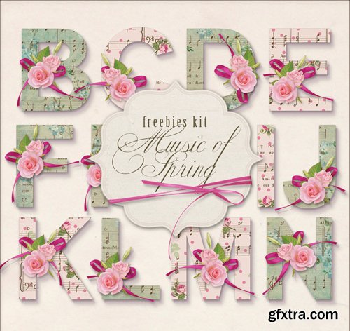 Alphabet Scrap Kit - Music of Spring