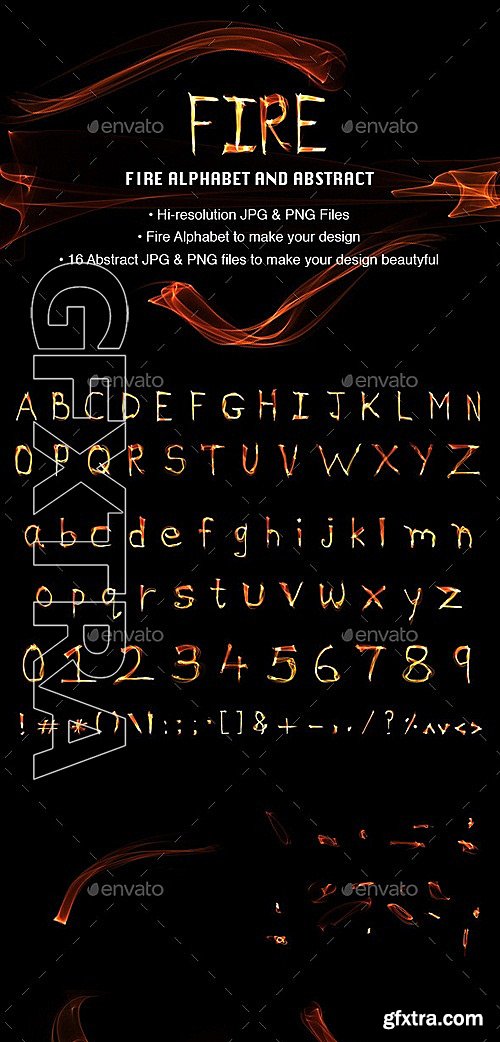 GraphicRiver - Fire Alphabets and Abstracts 11998750