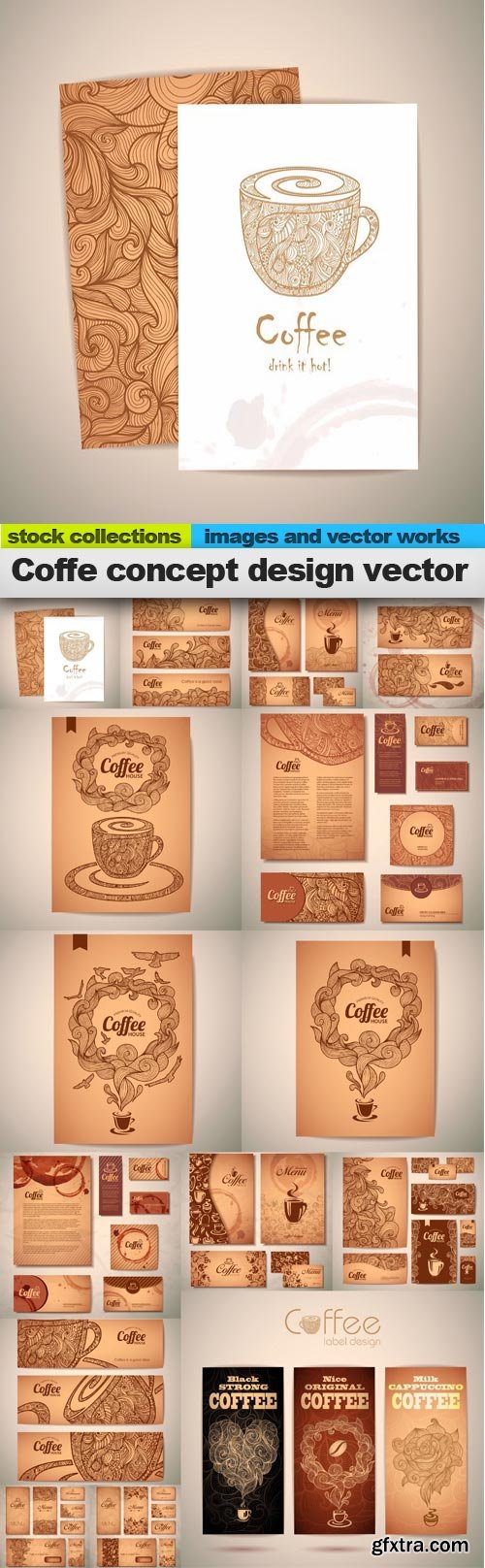 Coffe concept design vector, 15 x EPS