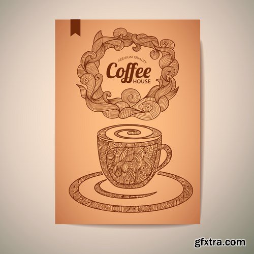 Coffe concept design vector, 15 x EPS