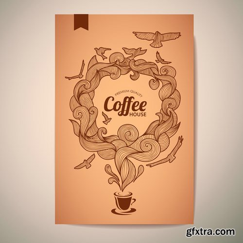 Coffe concept design vector, 15 x EPS