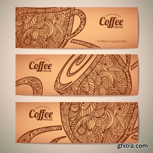 Coffe concept design vector, 15 x EPS