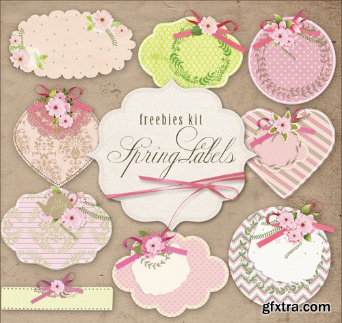 Scrap Kit - Flower Spring Labels