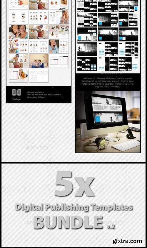 GraphicRiver 5x Digital Publishing Templates Bundle v2 11986569