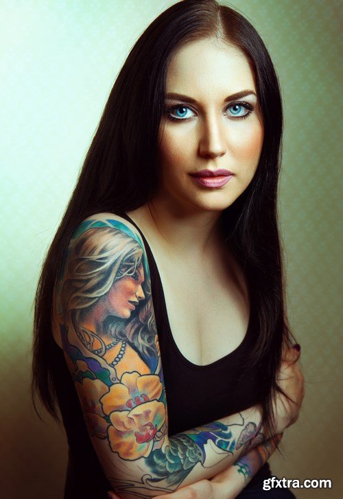 Girl with tattoo - 5 UHQ JPEG