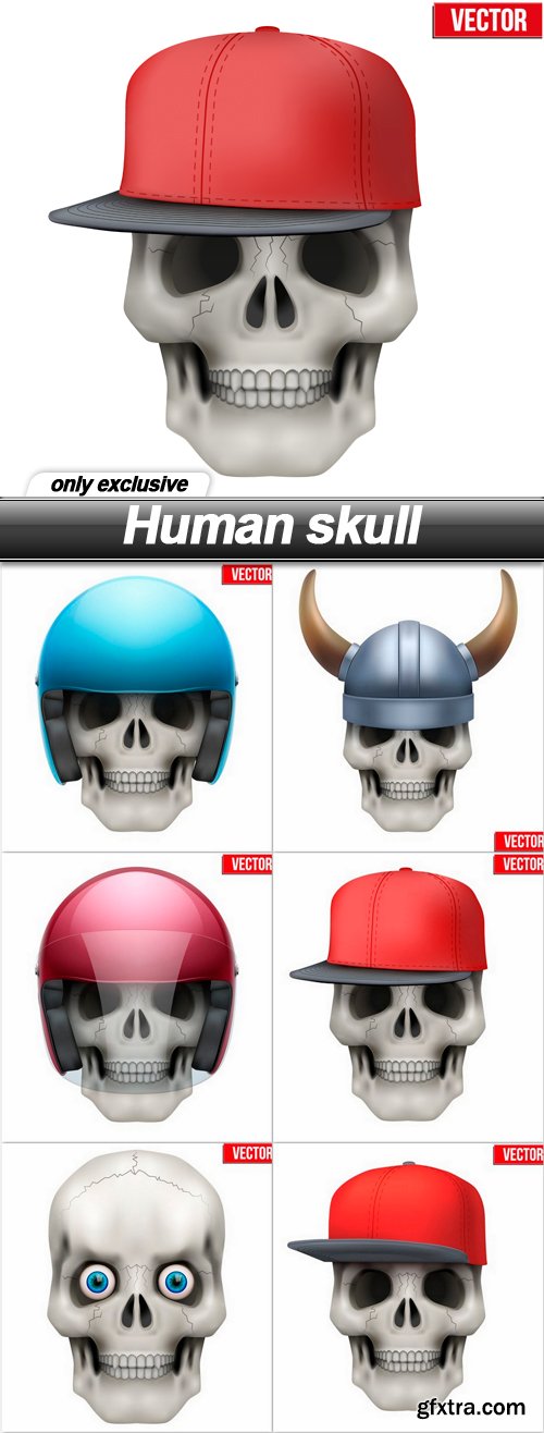 Human skull - 6 EPS