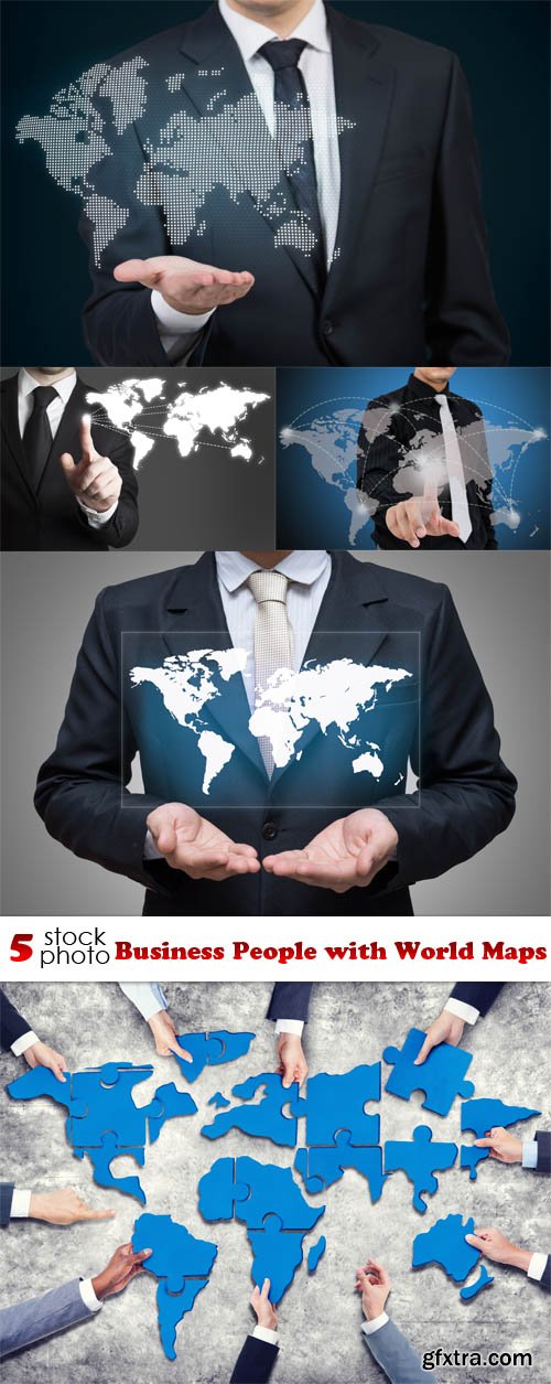 Photos - Business People with World Maps