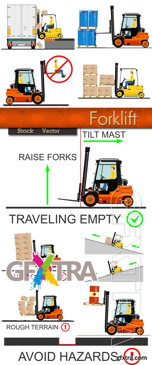 Forklift in Vector