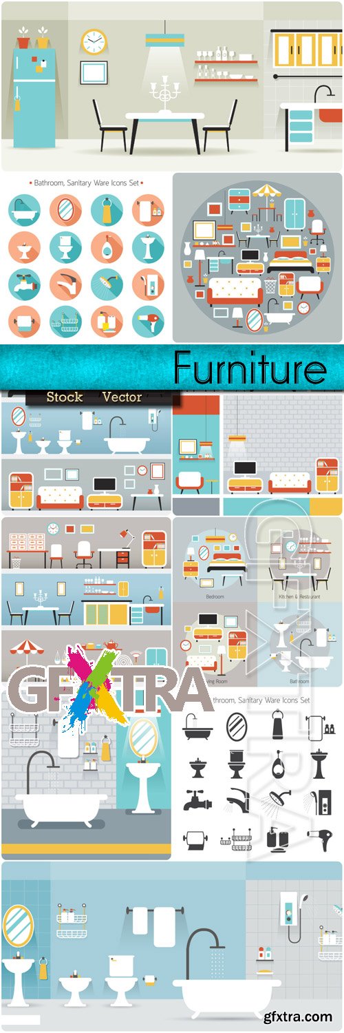 Furniture and situation in Vector