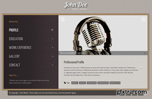 DevelopGo - Vintage vCard Resume Template