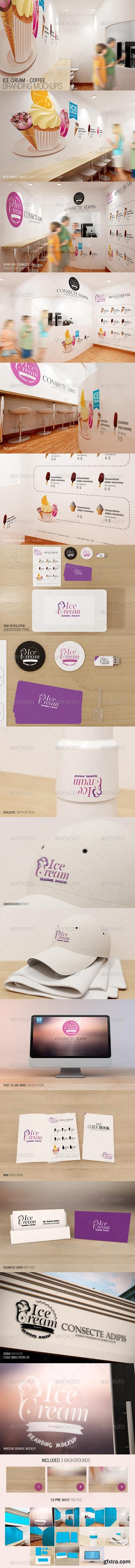 GraphicRiver - Ice Cream - Coffee Branding Mockups