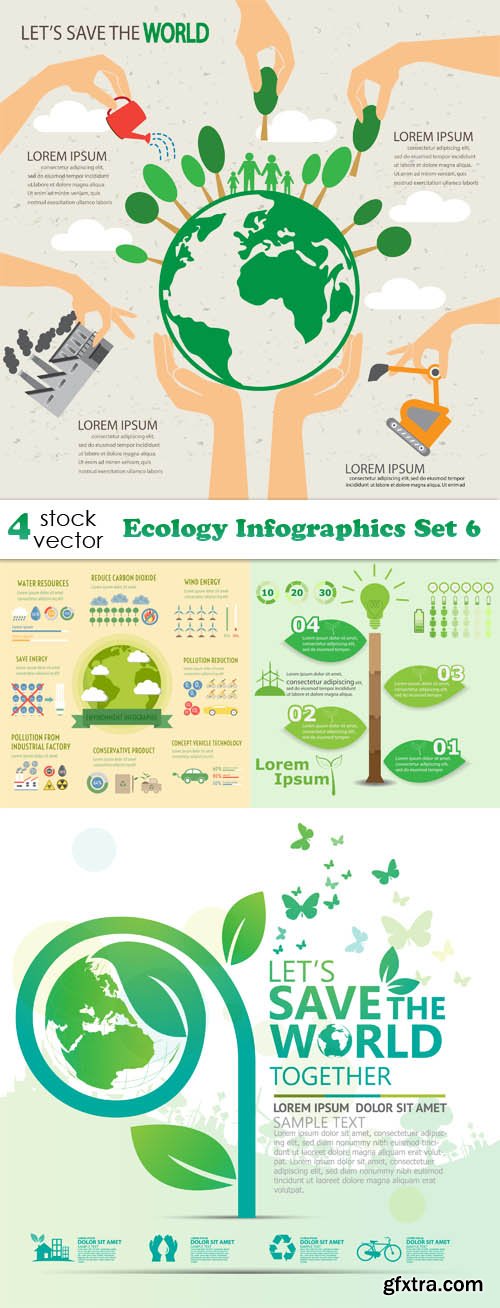 Vectors - Ecology Infographics Set 6