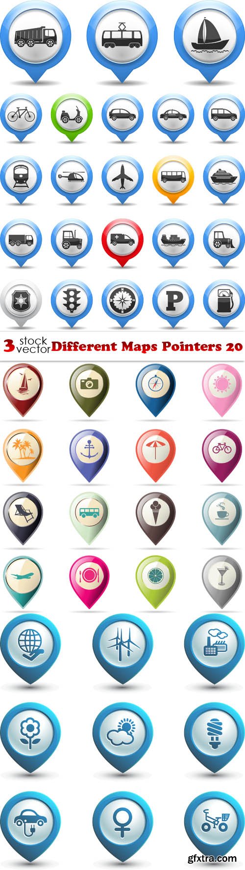 Vectors - Different Maps Pointers 20