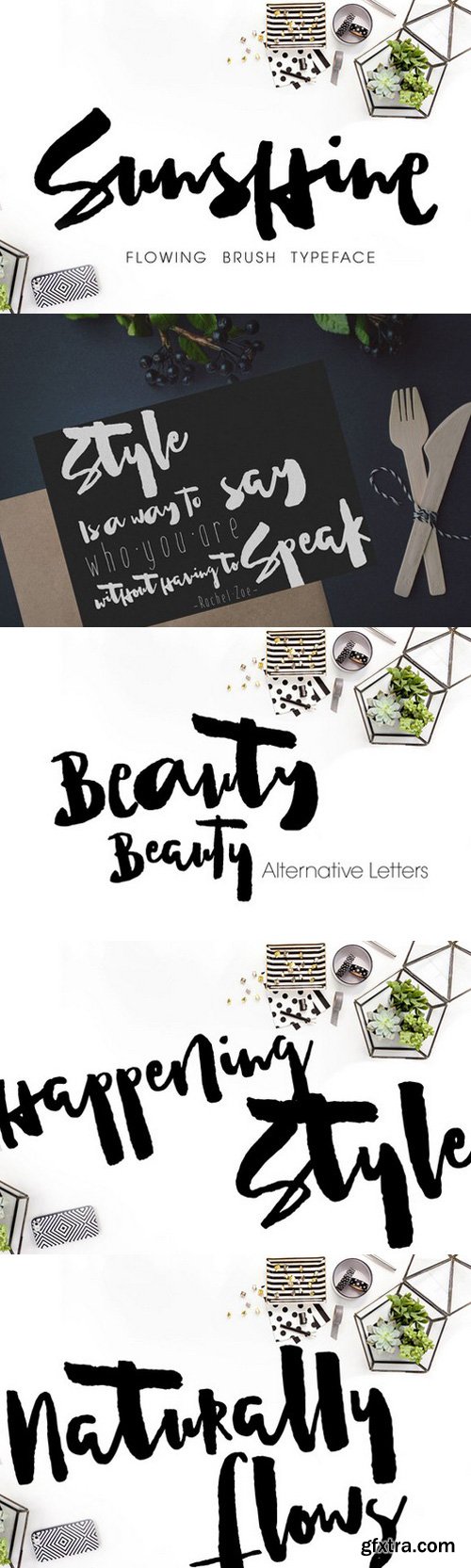 CM - Sunshine Brush Font 313557