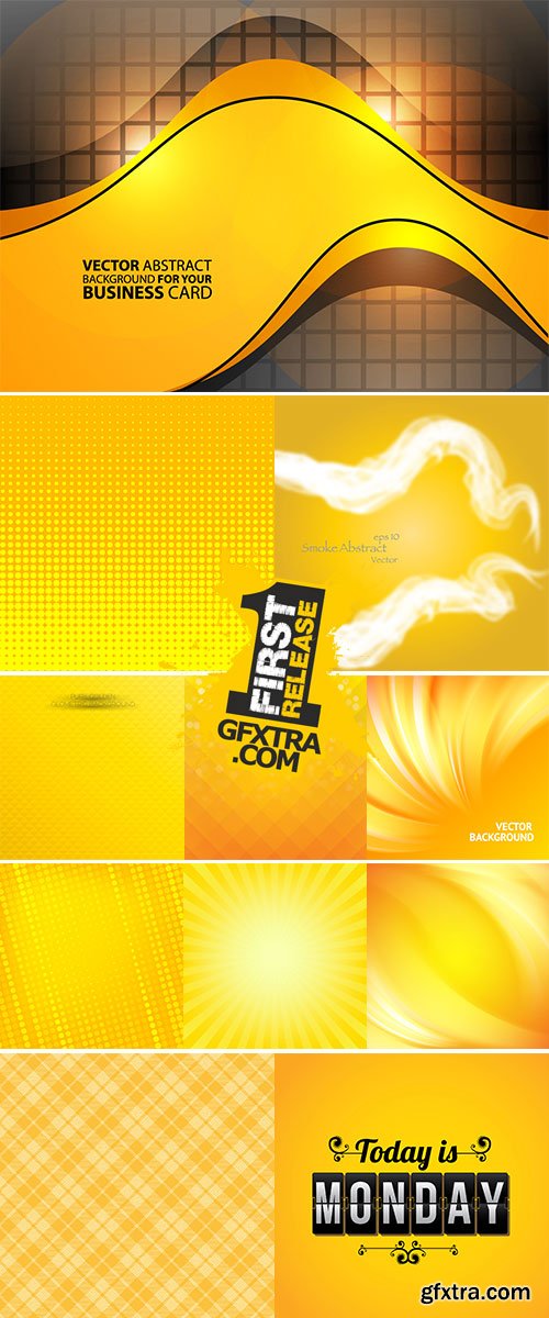 Abstract yellow background vectors stock