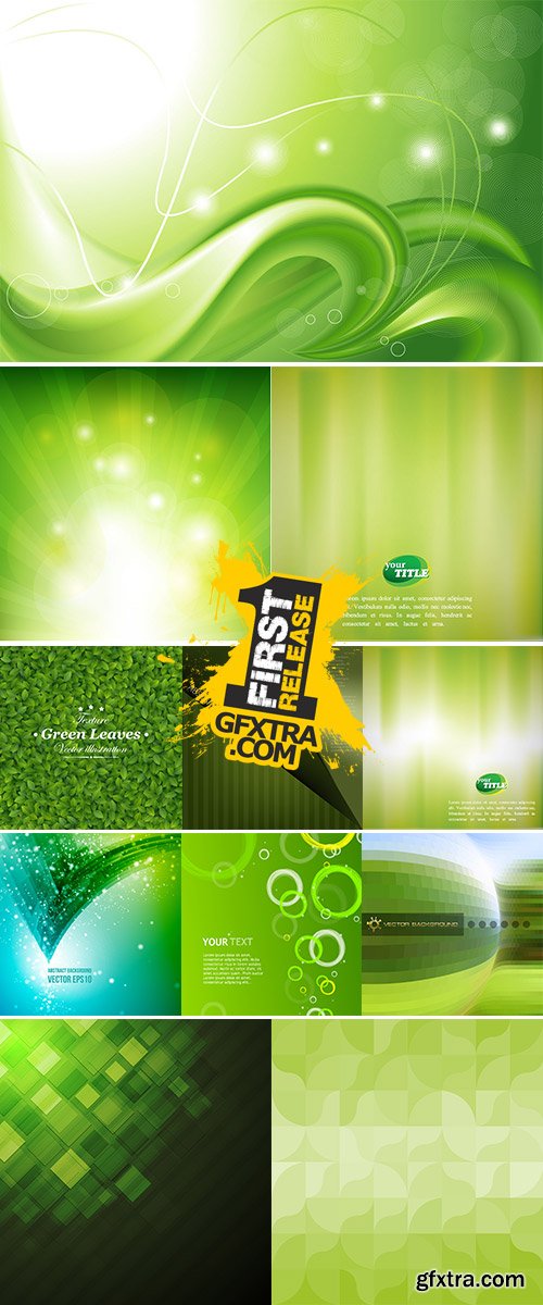 Abstract green background vectors stock