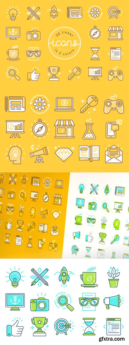 30 linear icons - CM 271613