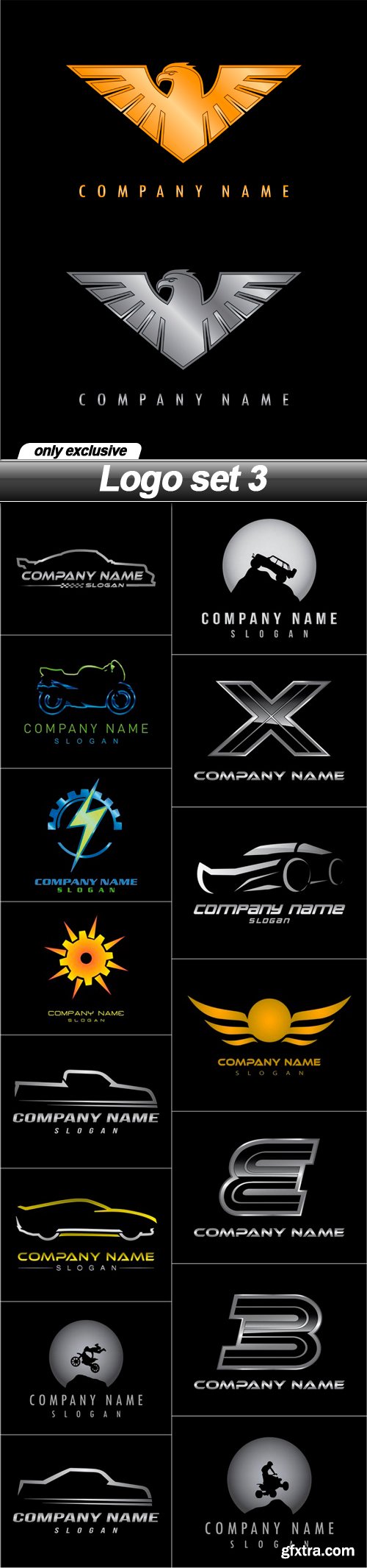 Logo set 3 - 16 EPS