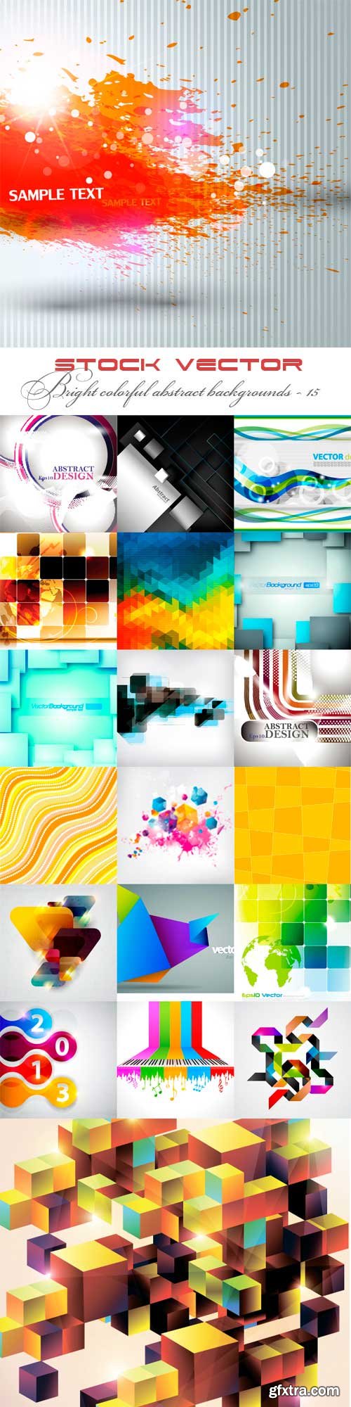 Bright colorful abstract backgrounds vector - 15