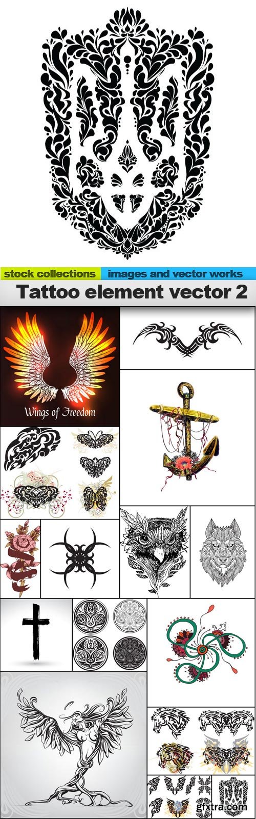 Tattoo element vector 2,  15 x EPS