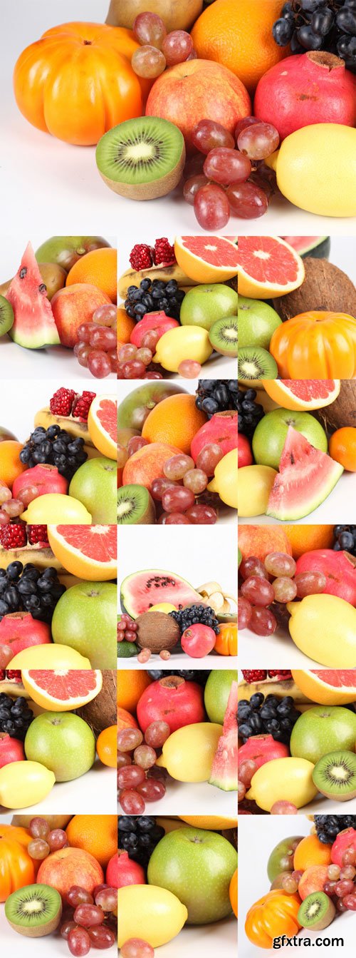 Juicy, ripe fruit Raster Graphics