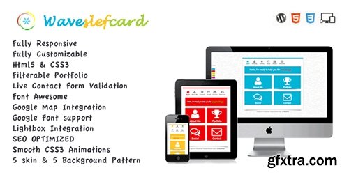 DevelopGo - Wave Self Card: Responsive Vcard Portfolio Template