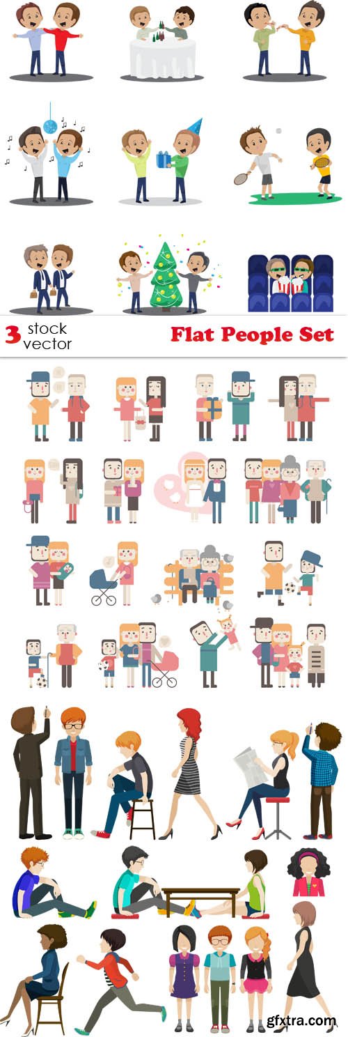 Vectors - Flat People Set