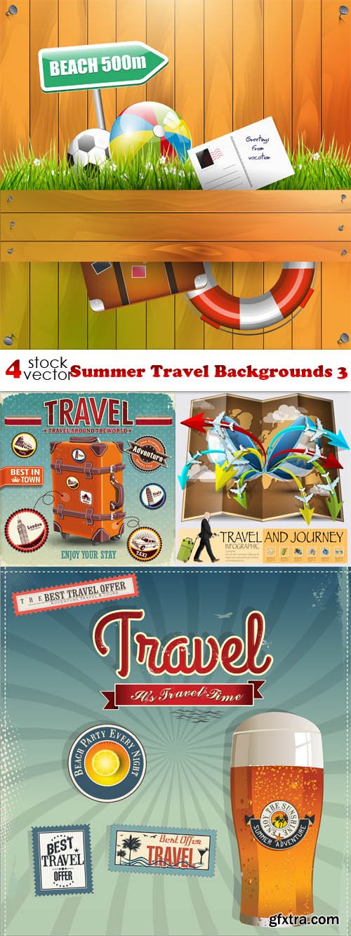 Vectors - Summer Travel Backgrounds 3