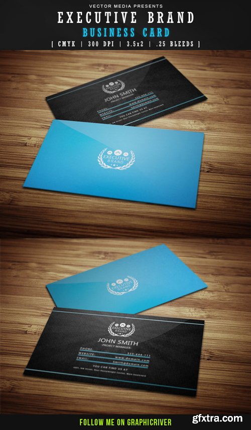 Executive Brand - Business card PSD template