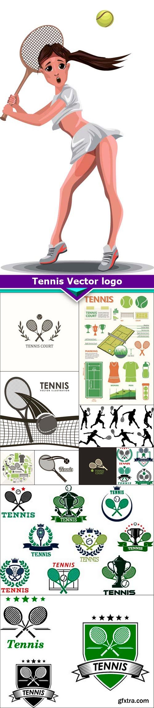 Tennis Vector logo 12x EPS